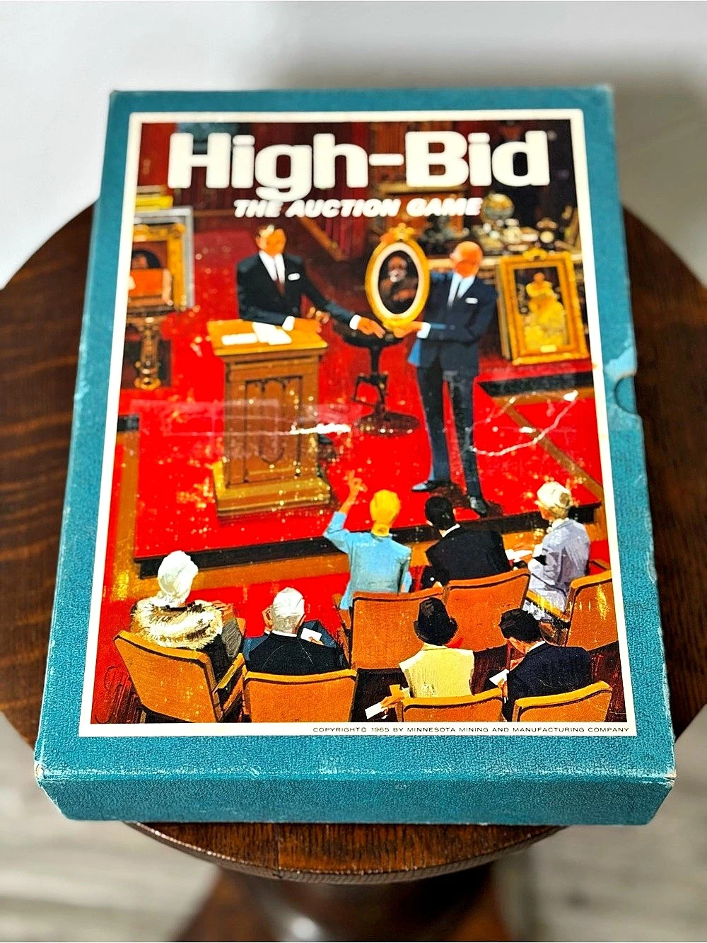 Vintage 1965 High-Bid Board Game Complete 3M Bookshelf The Auction Game